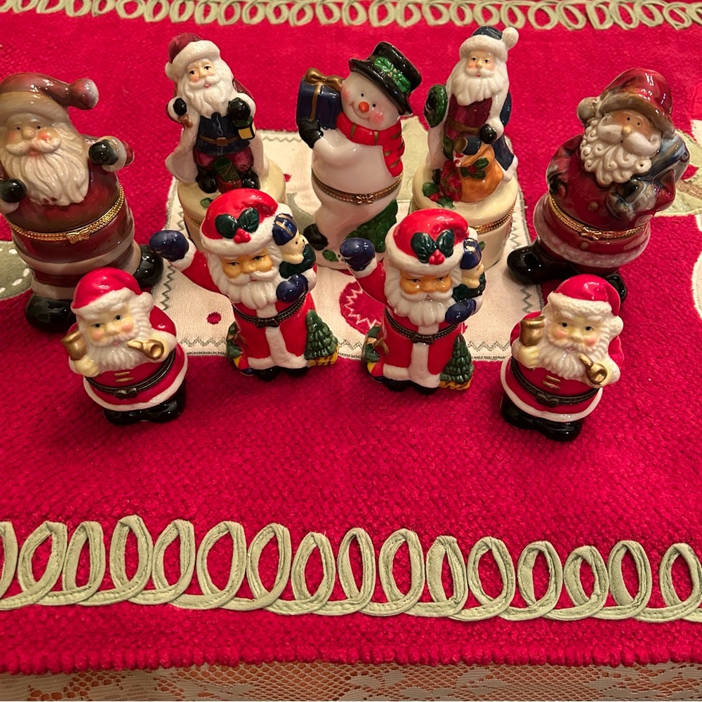 Christmas Porcelain Trinket Boxes